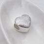 Personalised Silver Fingerprint Heart Charm Bead, thumbnail 1 of 6