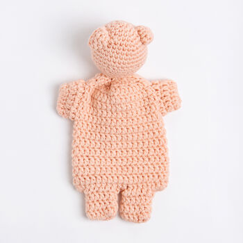 Personalised Teddy Baby Comforter Easy Crochet Kit, 2 of 9