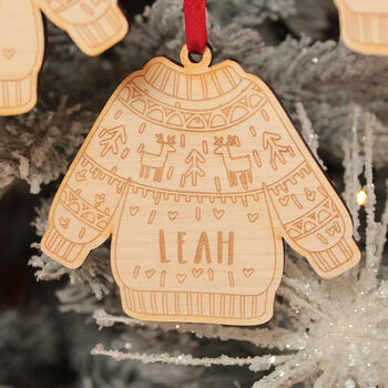 Personalised Christmas Jumper Family Decoration, 2 of 5