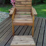 One Seater Garden Seat Lounger With Foot Rest, thumbnail 4 of 4