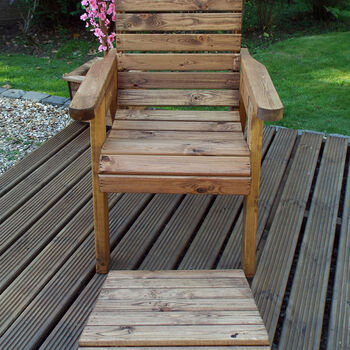 One Seater Garden Seat Lounger With Foot Rest, 4 of 4