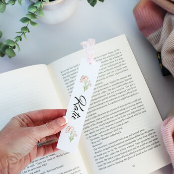 Personalised Birth Flower Bookmark, 2 of 10