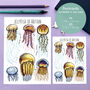Jellyfish Of Britain Watercolour Postcard, thumbnail 3 of 11