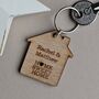 Personalised 'Home Sweet Home' House Wooden Keyring, thumbnail 1 of 3