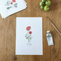 ‘Field Poppy’ Wildflower Botanical Giclée Art Print, thumbnail 3 of 3