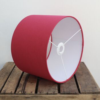 Linen Cyclamen Pink Lampshade, 5 of 8
