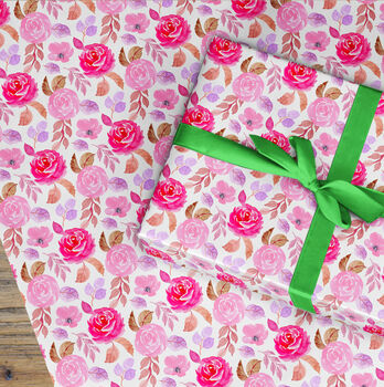 Roses Wrapping Paper Roll Or Folded, 2 of 3