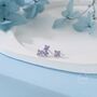 Sterling Silver Asymmetric Hydrangea Cz Stud Earrings, thumbnail 8 of 12