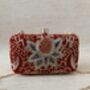 Peacock Red Rectangular Clutch, thumbnail 3 of 9