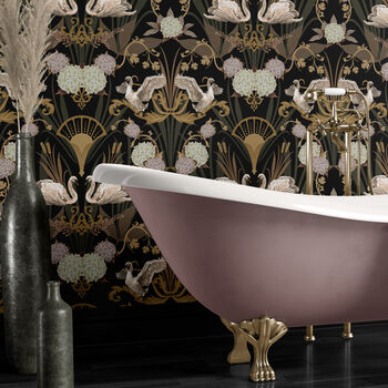 Deco Swan Wallpaper, 2 of 2