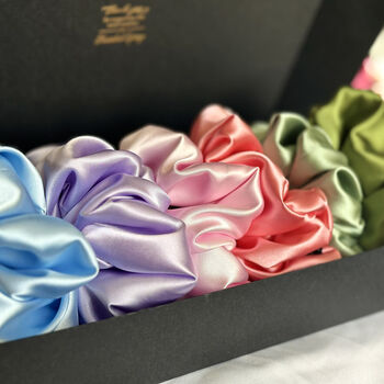 Strong Jumbo Wide Band Satin Scrunchies 'Pastels', 2 of 5