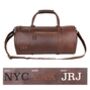 Personalised Leather Classic Duffle Weekend Bag, thumbnail 4 of 12