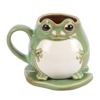 Frog Shaped Mug And Lily Pad Saucer, 3 of 4