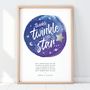 Personalised Twinkle Little Star Children's Art Print, thumbnail 1 of 3