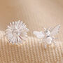 Mismatched Daisy And Bee Stud Earrings, thumbnail 8 of 12