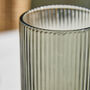 Palermo Set Of Four Grey Ribbed Highball Tumblers, thumbnail 4 of 5