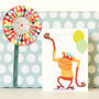 Happy Birthday Monkey Mini Card, thumbnail 1 of 4
