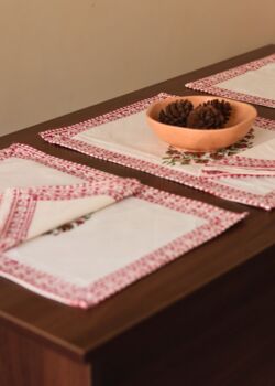 Floral Printed Table Mat And Napkin Set Of Two, 3 of 3