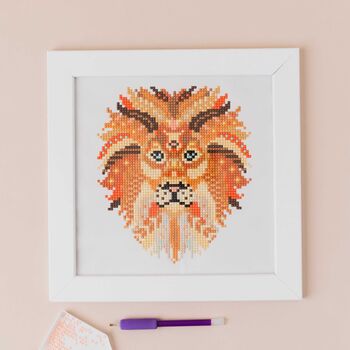 Mandala Lion Diamond Painting Kit 23cm, 2 of 3