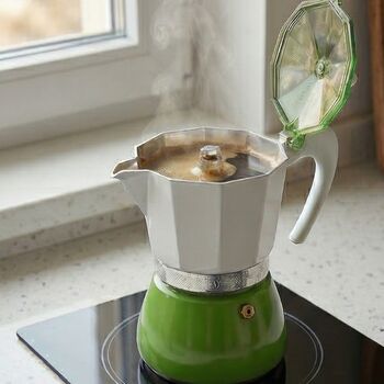 Italian Moka Pot Espresso Maker 'Pin Up' In Green, 2 of 5