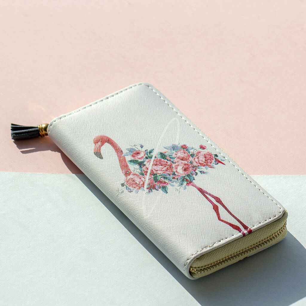 Personalised Flamingo Party Purse Wallet By Studio Hop