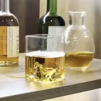 Square Hidden Mountain Whisky Glass, 2 of 3