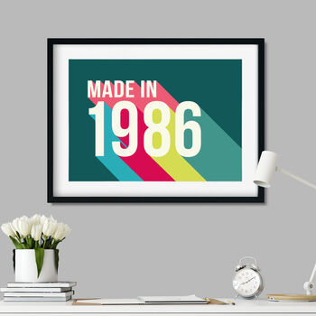 Personalised 40th Birthday Year Print, 5 of 7