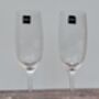 Set Of Two Ribbed/Linear Champagne Flutes/Glasses, thumbnail 2 of 4