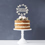 Personalised Floral Couples Wooden Cake Topper, thumbnail 7 of 7