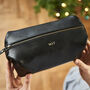 Personalised Leather Wash Bag, thumbnail 2 of 2