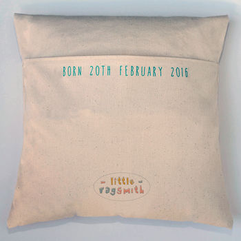 Personalised New Baby Or Christening Cushion, 8 of 9