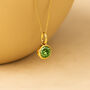 Personalised Gold Plated Sterling Silver August Peridot Birthstone Necklace, thumbnail 1 of 11