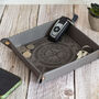 Marine Compass Snap Up Pu Leather Desk Tidy Tray, thumbnail 4 of 6
