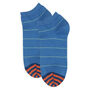 Thin Stripe Blue And Dash Black Men's Trainer Socks, thumbnail 6 of 8