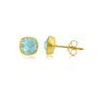 Brooklyn Blue Topaz And Gold Plated Studs, thumbnail 3 of 4