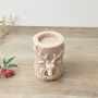 Beige Stag Christmas Pillar Candle Christmas Reindeer Decor, thumbnail 7 of 10