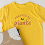 'Powered By Plants' Slogan Cotton T Shirt, thumbnail 1 of 6