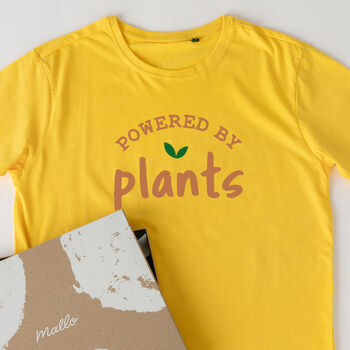 'Powered By Plants' Slogan Cotton T Shirt, 2 of 6