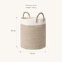 Cotton Rope Laundry Toy Storage Basket With Handle, thumbnail 2 of 7