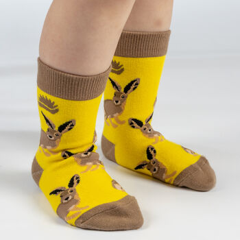 Kids Bamboo Socks | Hare Socks | Gift Idea | Vegan Socks, 3 of 3