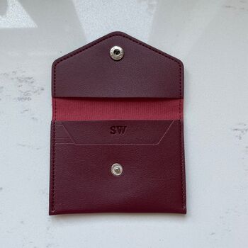 Personalised Soft Faux Leather Button Popper Card Holder Wallet Purse, 8 of 8