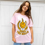 Deck The Halls Women's Christmas T Shirt In Pink, thumbnail 1 of 4