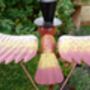 Toucan Top Hat Garden Wind Spinner One.37m Rusty Metal, thumbnail 4 of 4