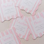 Wavy Shaped Place Cards With Stripes, thumbnail 4 of 5