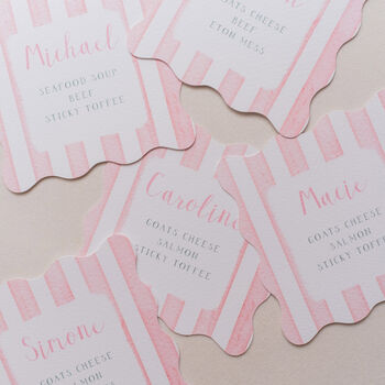 Wavy Shaped Place Cards With Stripes, 4 of 5