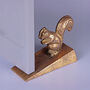 G Decor Sturdy Antique Gold Squirrel Door Stopper Decorative Woodland Door Wedge, thumbnail 1 of 3