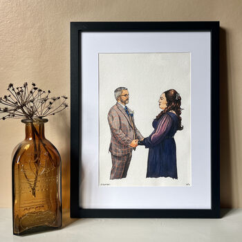 Personalised Couple's People Portrait In Watercolour, 3 of 12