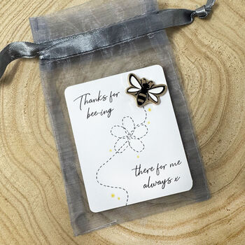 Thanks For Beeing The Best…Enamel Bee Pin Badge Brooch, 6 of 12