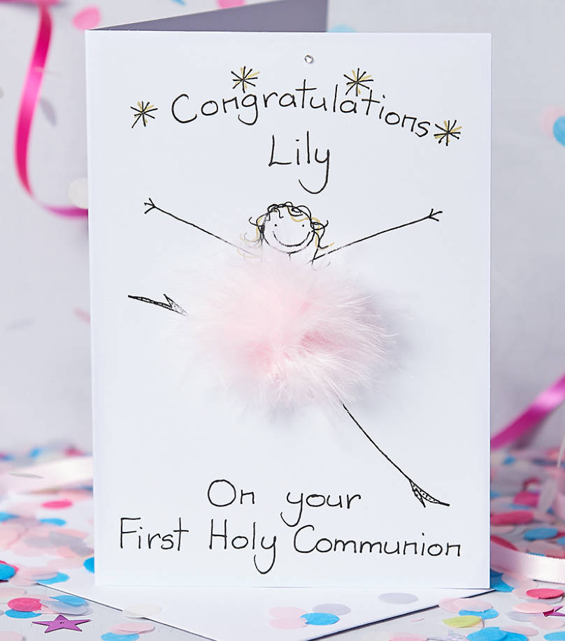 Personalised 3D First Holy Communion Card, 1 of 3