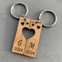 Couples Keyrings. Matching Personalised Key Fobs, thumbnail 2 of 7